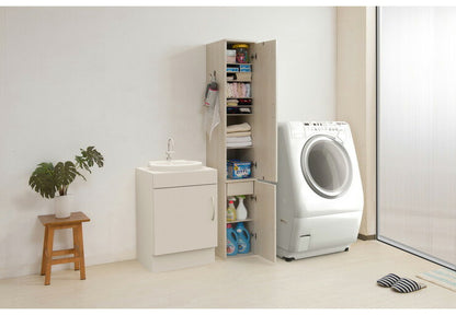 ミラー付き スリム ランドリーラック 幅27 ホワイト アンティーク 収納 チェスト たんす 姿見 おしゃれ すきま収納 鏡付き 北欧 大容量(代引不可)