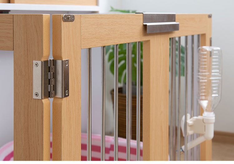 Neat 折りたたみ式ペットゲージ ナチュラル 引き戸収納庫付き 犬 猫 ゲージ ペット ケージ ペットケージ 小屋 サークル ゲージ サークルケージ キャットケージ 室内 犬小屋(代引不可)