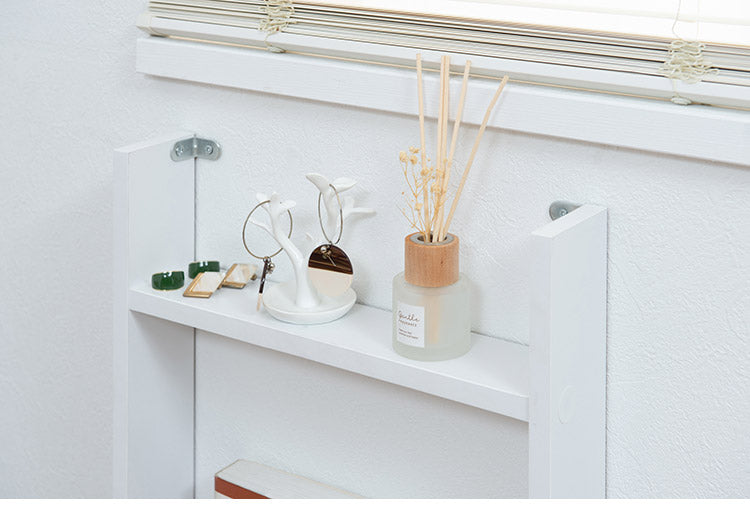 薄型マガジンラック 幅36cm ホワイト スリム 北欧 壁 コンパクト 省スペース 玄関収納 壁面収納 玄関 スリッパ ラック 部屋 家具 木製 トイレラック ルームシューズ 薄型 スリッパ収納 ギフト(代引不可)