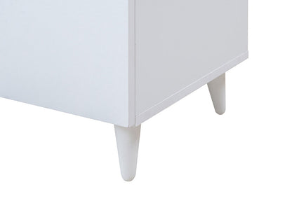 WHITE LIV 幅60 奥行40 高さ80 キャビネット ホワイト フレンチシャビー リビングボード 本棚 棚 サイドボード リビング 家具 キッチン 引き出し付き お洒落 木製 収納棚 扉付き 扉付 おしゃれ 収納(代引不可)