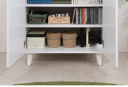 WHITE LIV 幅60 奥行40 高さ80 キャビネット ホワイト フレンチシャビー リビングボード 本棚 棚 サイドボード リビング 家具 キッチン 引き出し付き お洒落 木製 収納棚 扉付き 扉付 おしゃれ 収納(代引不可)