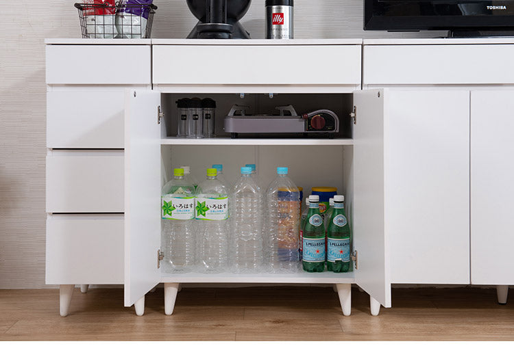 WHITE LIV 幅60 奥行40 高さ80 キャビネット ホワイト フレンチシャビー リビングボード 本棚 棚 サイドボード リビング 家具 キッチン 引き出し付き お洒落 木製 収納棚 扉付き 扉付 おしゃれ 収納(代引不可)