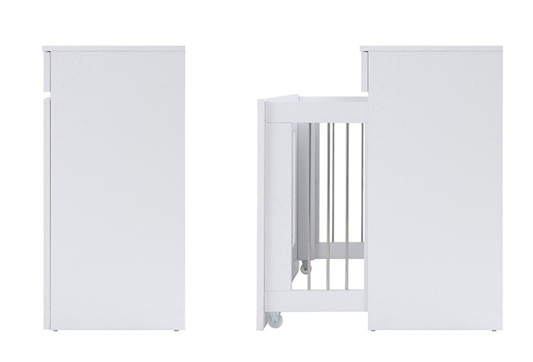 WHITE LIV 幅90 奥行40 高さ80 収納付きスライド収納型ケージ ホワイト フレンチシャビー ペットケージ ペットサークル 省スペース 小型犬 中型犬 室内サークル スライド 背面化粧 犬 ペット用品(代引不可)