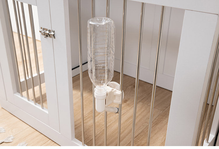 WHITE LIV 幅90 奥行40 高さ80 収納付きスライド収納型ケージ ホワイト フレンチシャビー ペットケージ ペットサークル 省スペース 小型犬 中型犬 室内サークル スライド 背面化粧 犬 ペット用品(代引不可)