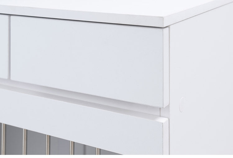 WHITE LIV 幅90 奥行40 高さ80 収納付きスライド収納型ケージ ホワイト フレンチシャビー ペットケージ ペットサークル 省スペース 小型犬 中型犬 室内サークル スライド 背面化粧 犬 ペット用品(代引不可)