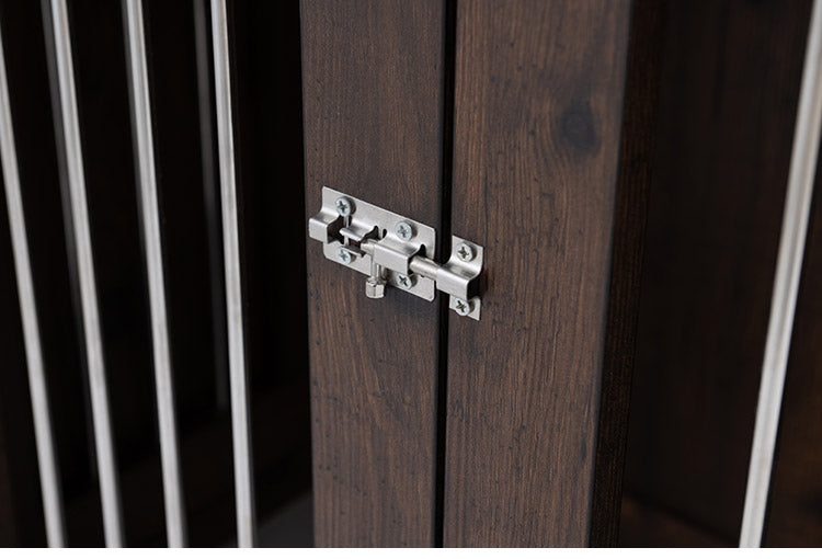 ARIZONA 幅90 奥行40 高さ80 収納付きスライド収納型ケージ ブラウン 西海岸ヴィンテージ ペットケージ ペットサークル 省スペース 小型犬 中型犬 室内サークル スライド 背面化粧 犬 ペット用品(代引不可)