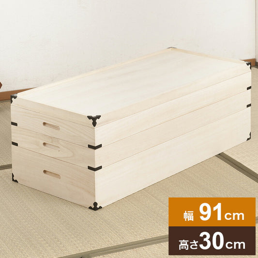 桐衣装箱 2段 高さ30cm 隅金具付 桐ケース 衣装ケース 押入れ クローゼット 桐たんす 保管庫 保管ケース 着物 衣類収納 洋服 浴衣(代引不可)