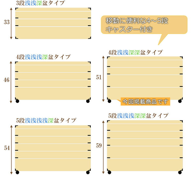 キャスター付き桐衣装箱 4段 高さ51 隅金具付 桐ケース 衣装ケース 押入れ クローゼット 桐たんす 保管庫 保管ケース 着物 衣類収納 洋服 浴衣(代引不可)