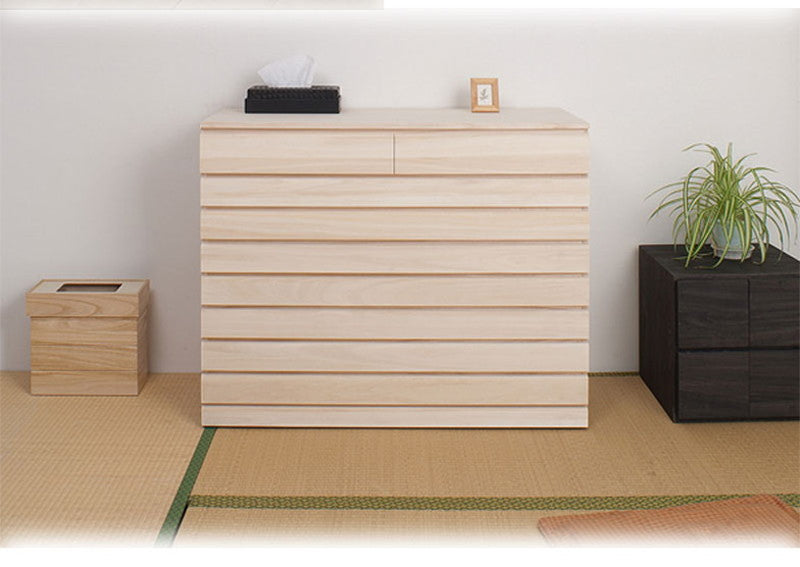 チェスト 桐 日本製 完成品 幅100.5 高さ79.5 洋風 8段 収納 八段 引き出し モダン 和風 おしゃれ 国産 木目調 天然木 木製 大容量(代引不可)