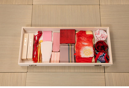 シルバー取っ手が華やかな桐クローゼットチェスト 幅99.5 奥行44 高さ61cm 6段タイプ キャスター付き 生地仕上げ 日本製 完成品(代引不可)