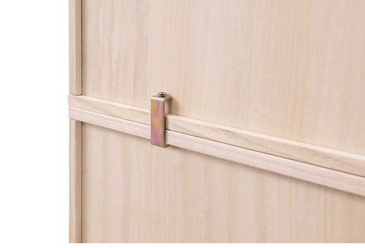 シルバー取っ手が華やかな桐クローゼットチェスト 幅99.5 奥行44 高さ24.5cm 3段タイプ上置き兼用 生地仕上げ 日本製 完成品(代引不可)