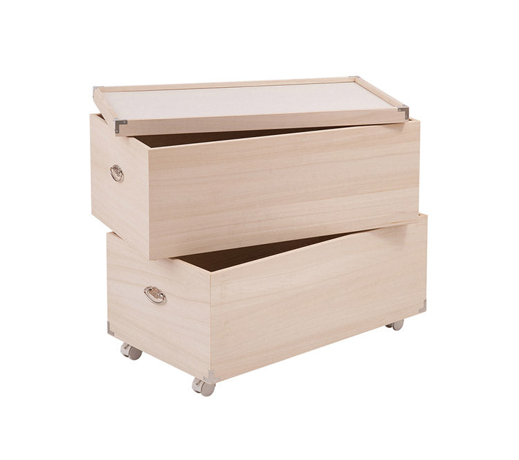 YAWARAGI 和らぎシリーズ 総桐雛人形収納ケース2段 高さ63.5cmタイプ 押入れクローゼットにも収納可能な奥行77cm(代引不可)