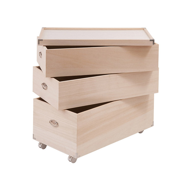 YAWARAGI 和らぎシリーズ 総桐雛人形収納ケース3段 高さ71.5cmタイプ 押入れクローゼットにも収納可能な奥行77cm(代引不可)