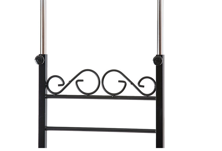 Aria シリーズ デザインラダーラック 突っ張りパーテーション 幅40 ブラック色 日本製 店舗 什器 メルヘン ディスプレイ 衣類収納 ワードローブ ラダー パーテーション パーティション つっぱり(代引不可)