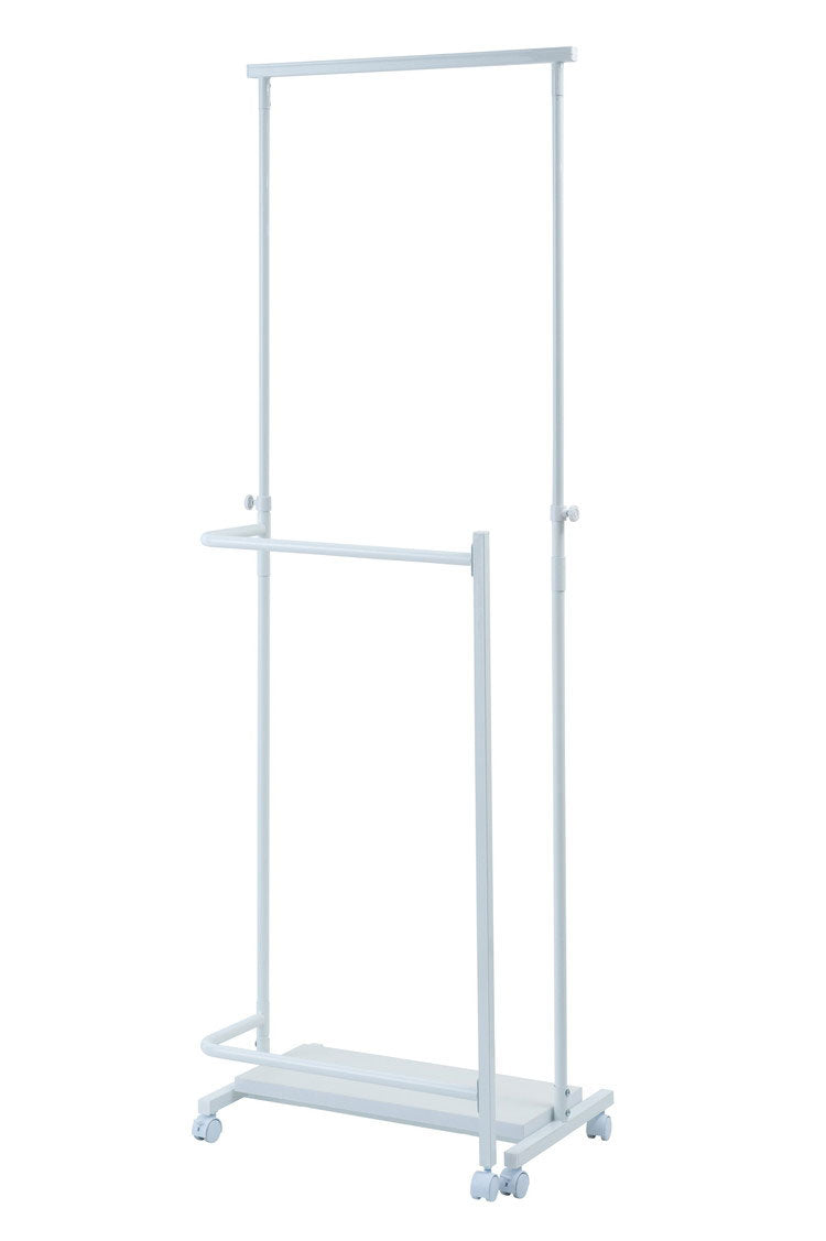 TBAR 高さ自在回転式ハンガー多機能なキャスター付きハンガーラック ホワイト ハンガーラック ホワイト スリム コートハンガー 省スペース 寝室 玄関 子供 洋服 ヴィンテージ リビング キャスター(代引不可)