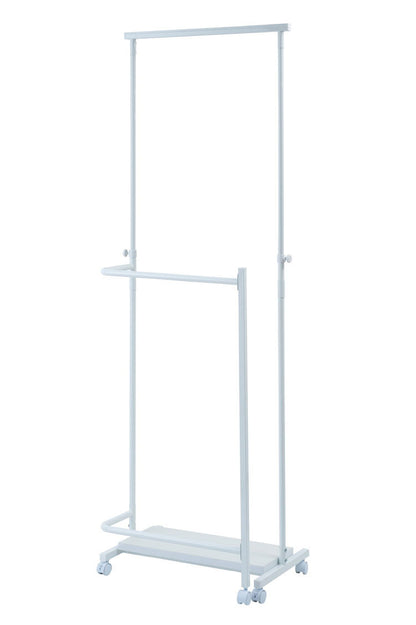 TBAR 高さ自在回転式ハンガー多機能なキャスター付きハンガーラック ホワイト ハンガーラック ホワイト スリム コートハンガー 省スペース 寝室 玄関 子供 洋服 ヴィンテージ リビング キャスター(代引不可)