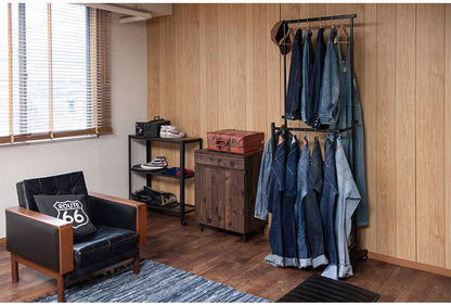 TBAR 高さ自在回転式ハンガー多機能なキャスター付きハンガーラック ホワイト ハンガーラック ホワイト スリム コートハンガー 省スペース 寝室 玄関 子供 洋服 ヴィンテージ リビング キャスター(代引不可)