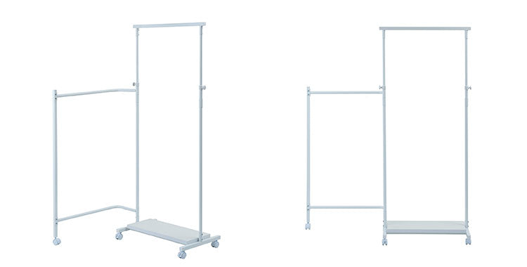 TBAR 高さ自在回転式ハンガー多機能なキャスター付きハンガーラック ホワイト ハンガーラック ホワイト スリム コートハンガー 省スペース 寝室 玄関 子供 洋服 ヴィンテージ リビング キャスター(代引不可)