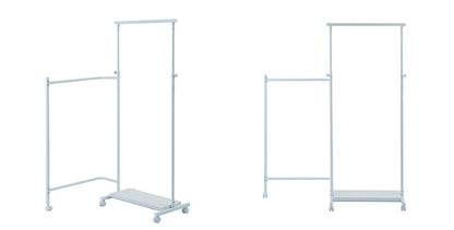 TBAR 高さ自在回転式ハンガー多機能なキャスター付きハンガーラック ホワイト ハンガーラック ホワイト スリム コートハンガー 省スペース 寝室 玄関 子供 洋服 ヴィンテージ リビング キャスター(代引不可)