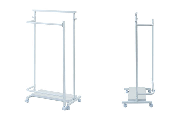 TBAR 高さ自在回転式ハンガー多機能なキャスター付きハンガーラック ホワイト ハンガーラック ホワイト スリム コートハンガー 省スペース 寝室 玄関 子供 洋服 ヴィンテージ リビング キャスター(代引不可)