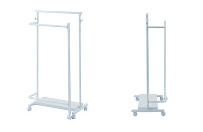 TBAR 高さ自在回転式ハンガー多機能なキャスター付きハンガーラック ホワイト ハンガーラック ホワイト スリム コートハンガー 省スペース 寝室 玄関 子供 洋服 ヴィンテージ リビング キャスター(代引不可)