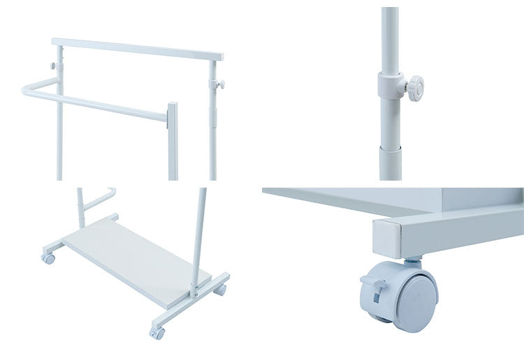 TBAR 高さ自在回転式ハンガー多機能なキャスター付きハンガーラック ホワイト ハンガーラック ホワイト スリム コートハンガー 省スペース 寝室 玄関 子供 洋服 ヴィンテージ リビング キャスター(代引不可)