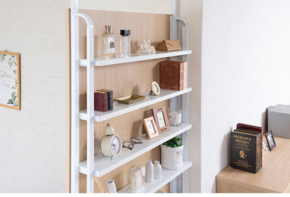 突っ張り収納ラック マリンナチュラル 幅90cm パーテーション 日本製 新生活 サロン 病院 キッチン リビング 待合室 幅90 薄型 つっぱりパーテーション 突っ張りパーテーション(代引不可)