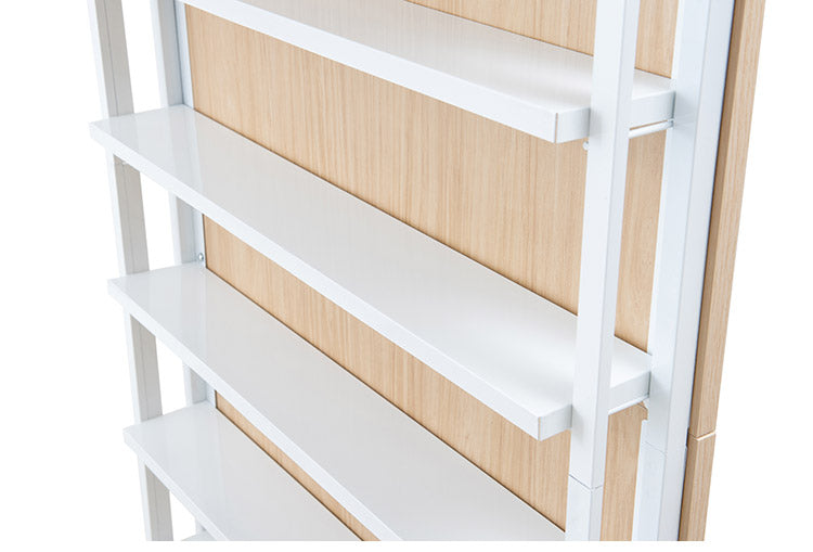 突っ張り収納ラック マリンナチュラル 幅90cm パーテーション 日本製 新生活 サロン 病院 キッチン リビング 待合室 幅90 薄型 つっぱりパーテーション 突っ張りパーテーション(代引不可)