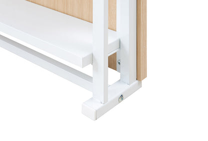 突っ張り収納ラック マリンナチュラル 幅90cm パーテーション 日本製 新生活 サロン 病院 キッチン リビング 待合室 幅90 薄型 つっぱりパーテーション 突っ張りパーテーション(代引不可)