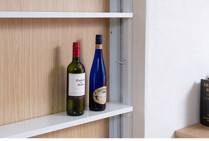 突っ張り収納ラック マリンナチュラル 幅90cm パーテーション 日本製 新生活 サロン 病院 キッチン リビング 待合室 幅90 薄型 つっぱりパーテーション 突っ張りパーテーション(代引不可)