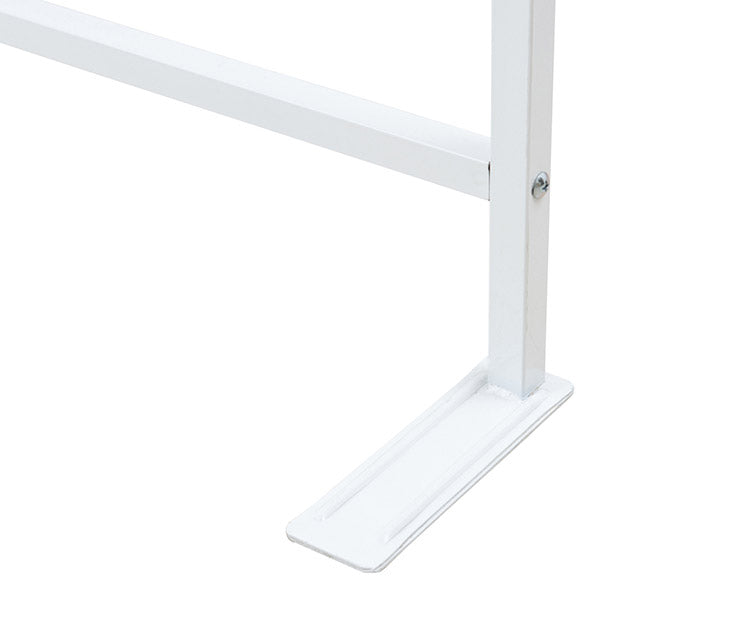 突っ張り壁面収納 無段階調整2枚棚オープンラック 幅89.5cm ホワイトウォッシュ 棚 つっぱり 薄型 収納 ディスプレイラック 店舗 新生活 カフェ サロン 一人暮らし diy 北欧 ランドリー(代引不可)