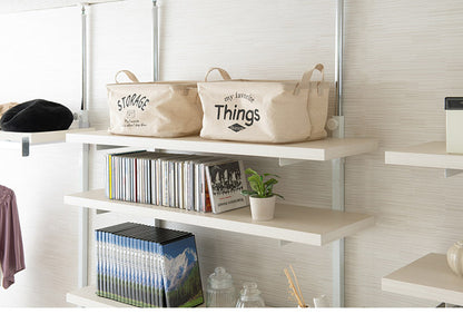 突っ張り壁面収納 無段階調整2枚棚オープンラック 幅89.5cm ホワイトウォッシュ 棚 つっぱり 薄型 収納 ディスプレイラック 店舗 新生活 カフェ サロン 一人暮らし diy 北欧 ランドリー(代引不可)