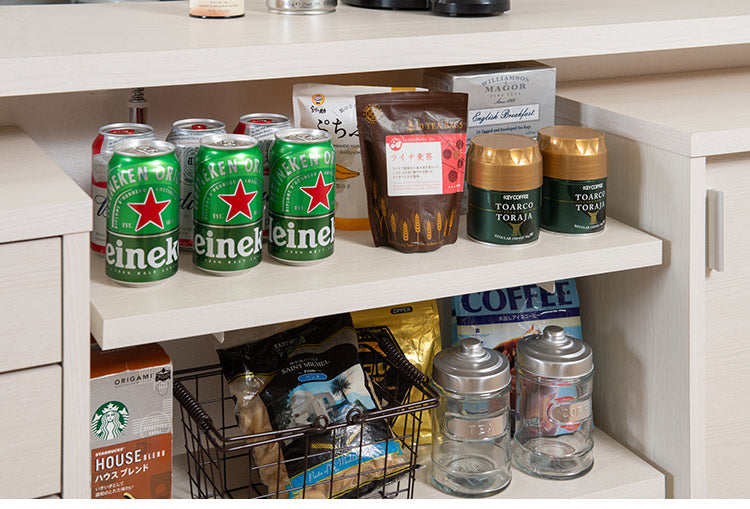 カウンター下突っ張りラック 無段階調整3枚棚オープンラック 本体 幅59.5cm ホワイトウォッシュ 壁面ラック つっぱり 薄型 収納 ディスプレイラック 店舗 新生活 カフェ サロン 一人暮らし(代引不可)