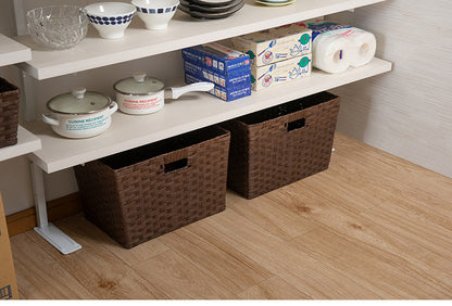 カウンター下突っ張りラック 無段階調整3枚棚オープンラック 本体 幅89.5cm ホワイトウォッシュ 壁面ラック つっぱり 薄型 収納 ディスプレイラック 店舗 新生活 カフェ サロン 一人暮らし(代引不可)