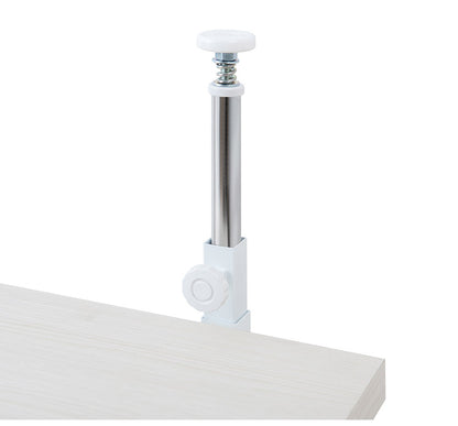 カウンター下突っ張りラック 無段階調整3枚棚オープンラック 本体 幅119.5cm ホワイトウォッシュ 壁面ラック つっぱり 薄型 収納 ディスプレイラック 店舗 新生活 カフェ サロン 一人暮らし(代引不可)