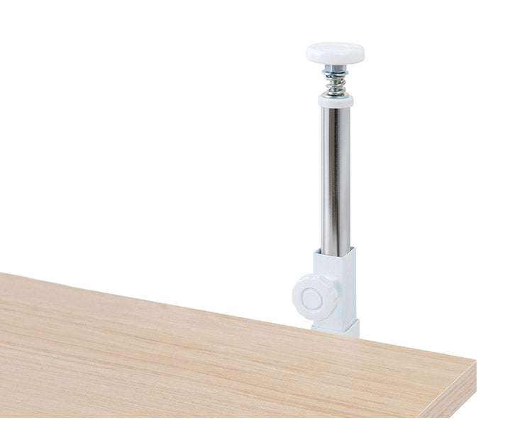 カウンター下突っ張りラック 無段階調整3枚棚オープンラック 本体 幅119.5cm マリンナチュラル 壁面ラック つっぱり 薄型 収納 ディスプレイラック 店舗 新生活 カフェ サロン 一人暮らし(代引不可)