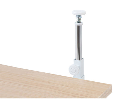 カウンター下突っ張りラック 無段階調整3枚棚オープンラック 本体 幅119.5cm マリンナチュラル 壁面ラック つっぱり 薄型 収納 ディスプレイラック 店舗 新生活 カフェ サロン 一人暮らし(代引不可)