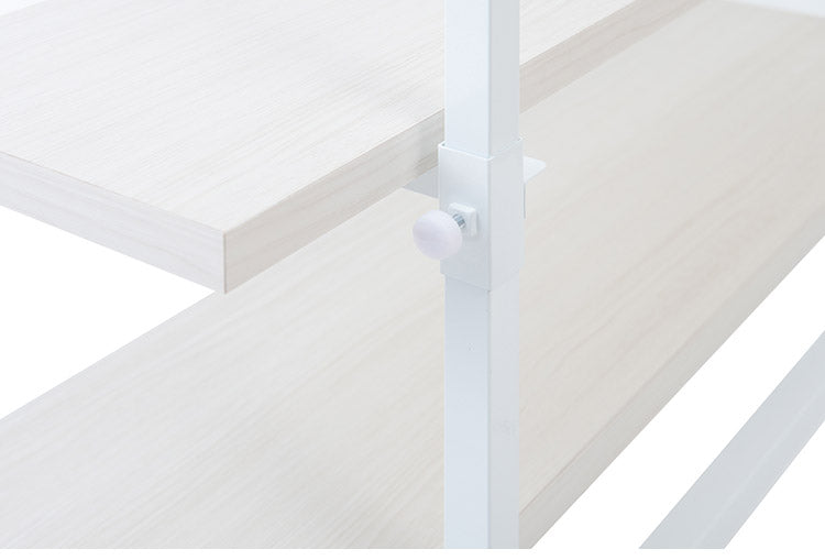 カウンター下突っ張りラック用追加棚板1枚 幅119.5cm 取付金具セット ホワイトウォッシュ 本体別売り 1枚のみの販売 ホワイト 棚 つっぱり 薄型 収納棚 ディスプレイラック(代引不可)
