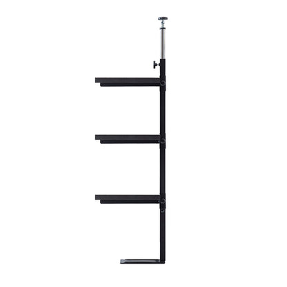 bravo ブラボーシリーズ カウンター下ラック 無段階調整3枚棚オープンラック 本体 幅59.5cm ブラック キッチン キッチン収納 ラック 棚 突っ張り つっぱり棚 つっぱりラック 収納棚(代引不可)