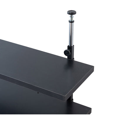 bravo ブラボーシリーズ カウンター下ラック 無段階調整3枚棚オープンラック 本体 幅89.5cm ブラック キッチン キッチン収納 ラック 棚 突っ張り つっぱり棚 つっぱりラック 収納棚(代引不可)