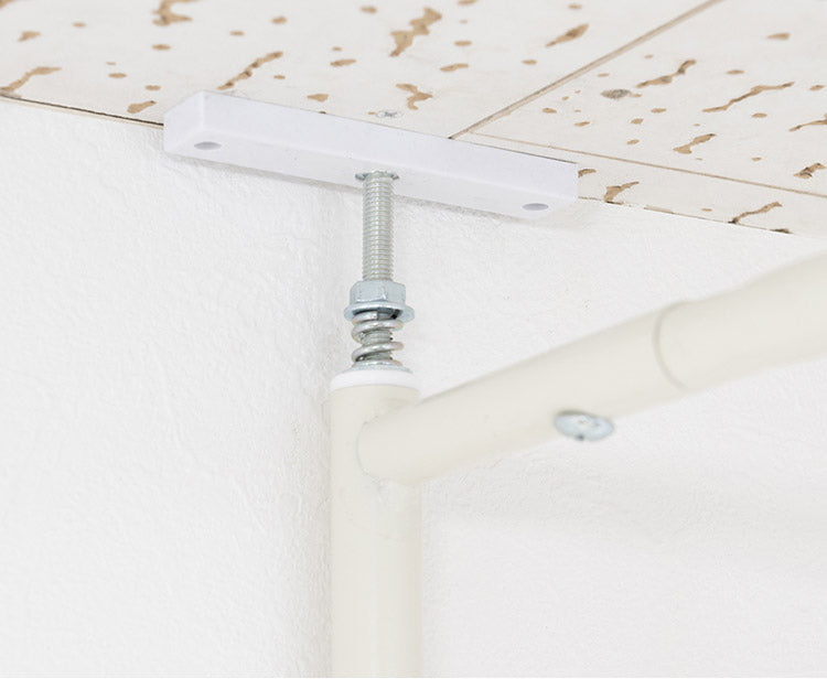 wally 突っ張り間仕切り伸縮カーテン スタンダード型 ベージュ 目隠しカーテン 突っ張りパーティション つっぱりパーテーション 間仕切りカーテン パーテーション オフィス(代引不可)