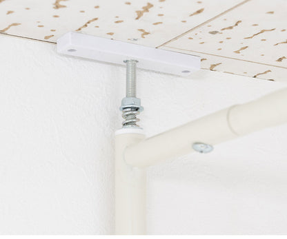 wally 突っ張り間仕切り伸縮カーテン スタンダード型 ベージュ 目隠しカーテン 突っ張りパーティション つっぱりパーテーション 間仕切りカーテン パーテーション オフィス(代引不可)