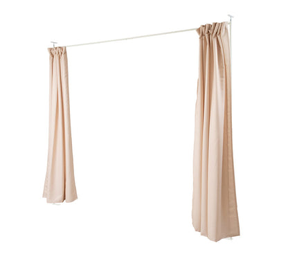 wally 突っ張り間仕切り伸縮カーテン スタンダード型 ベージュ 目隠しカーテン 突っ張りパーティション つっぱりパーテーション 間仕切りカーテン パーテーション オフィス(代引不可)