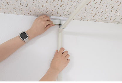 wally 突っ張り間仕切り伸縮カーテン スタンダード型 ブラック 目隠しカーテン 突っ張りパーティション つっぱりパーテーション 間仕切りカーテン パーテーション オフィス(代引不可)