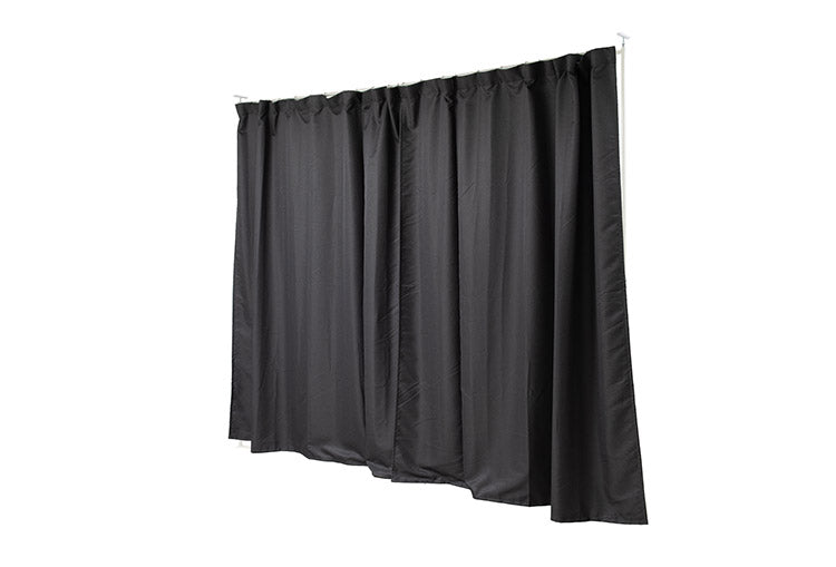 wally 突っ張り間仕切り伸縮カーテン スタンダード型 ブラック 目隠しカーテン 突っ張りパーティション つっぱりパーテーション 間仕切りカーテン パーテーション オフィス(代引不可)
