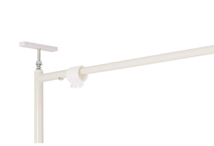 wally 突っ張り間仕切り伸縮カーテン コーナーL型 ベージュ 目隠しカーテン 突っ張りパーティション つっぱりパーテーション 間仕切りカーテン パーテーション オフィス(代引不可)