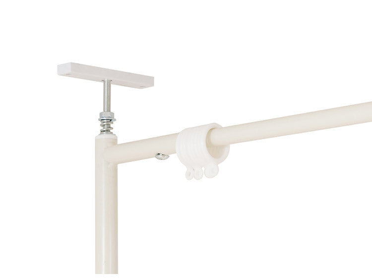 wally 突っ張り間仕切り伸縮カーテン コーナーL型 ブラック 目隠しカーテン 突っ張りパーティション つっぱりパーテーション 間仕切りカーテン パーテーション オフィス(代引不可)