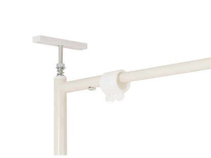 wally 突っ張り間仕切り伸縮カーテン コーナーL型 ブラック 目隠しカーテン 突っ張りパーティション つっぱりパーテーション 間仕切りカーテン パーテーション オフィス(代引不可)