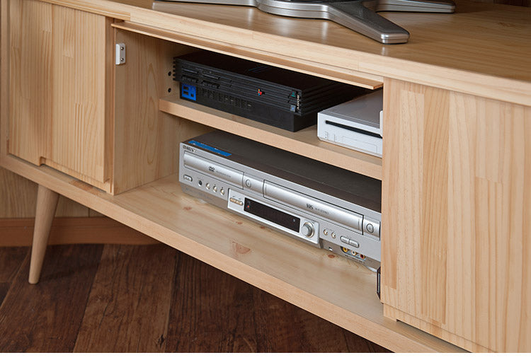 Baum 天然木パイン材のコーナーTVボード 幅120 北欧ナチュラル 脚付き モダン ローボード 北欧 ナチュラル おしゃれ ラック コーナーボード TVボード TV台 テレビボード テレビ台 完成品 ナチュラル(代引不可)