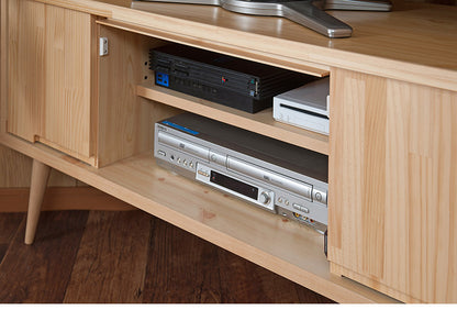 Baum 天然木パイン材のコーナーTVボード 幅120 北欧ナチュラル 脚付き モダン ローボード 北欧 ナチュラル おしゃれ ラック コーナーボード TVボード TV台 テレビボード テレビ台 完成品 ナチュラル(代引不可)